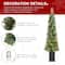 Glitzhome® 5ft Pre-Lit Green Cashmere Pine Christmas Porch Tree, Multi-color LED Lights